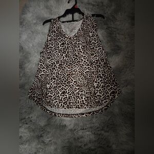 Animal Print Top and Bottom PJs Medium